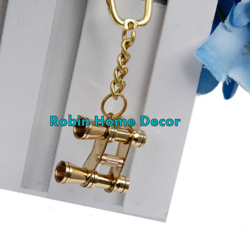 Antique Brass Carabiner Clip Hook Small Keyring Binocular Pendant